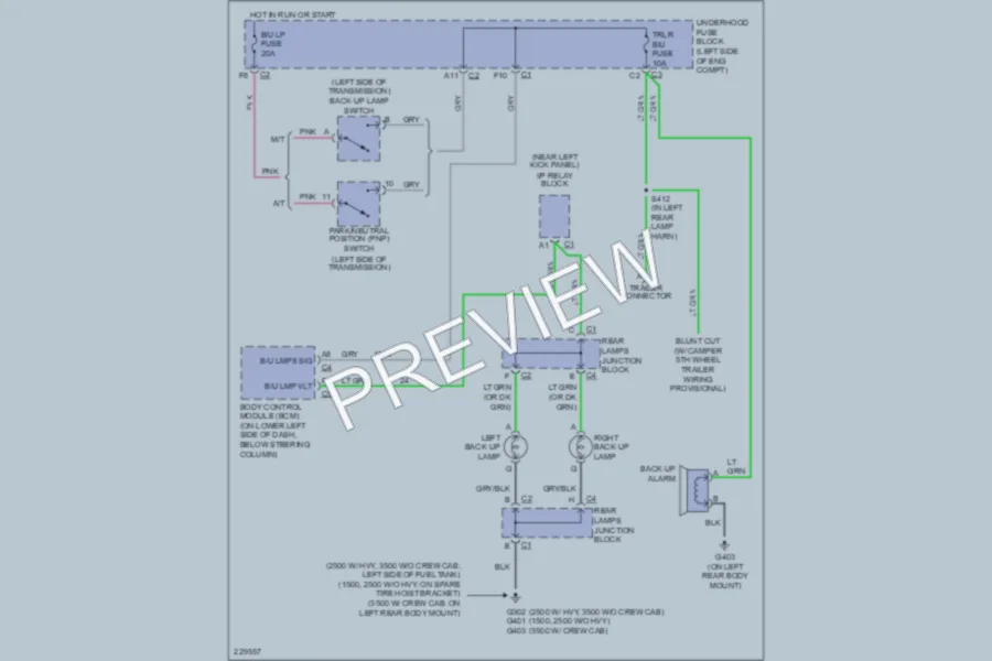 2006 GMC 1500 Exterior Lights wiring diagram preview