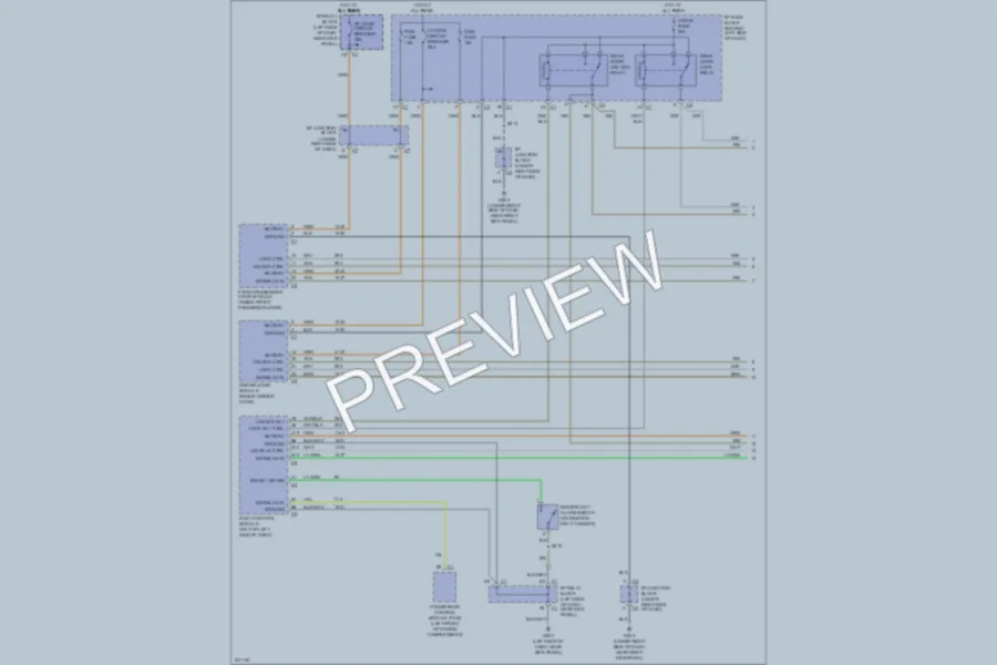 2006 HUMMER H2SUT Power Door Locks wiring diagram preview
