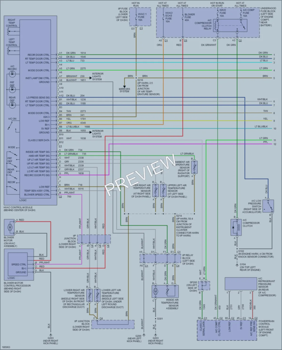 2006 HUMMER H2SUV Air Conditioning wiring diagram preview