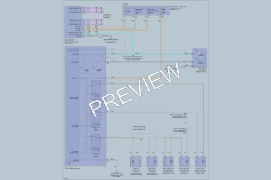 2006 HUMMER H3 Power Door Locks wiring diagram preview
