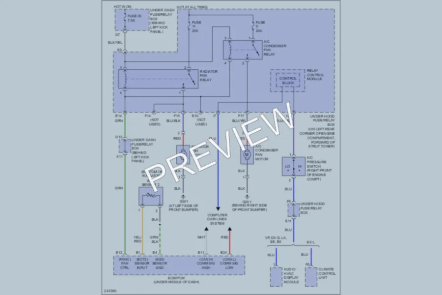 2006 Honda Accord Cooling Fan wiring diagram preview