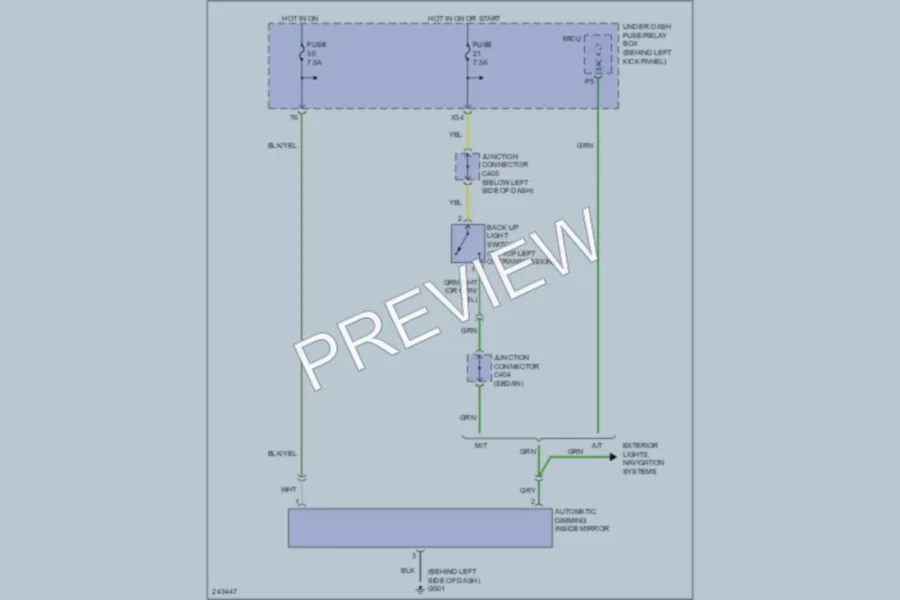 2006 Honda Accord Power Mirrors wiring diagram preview