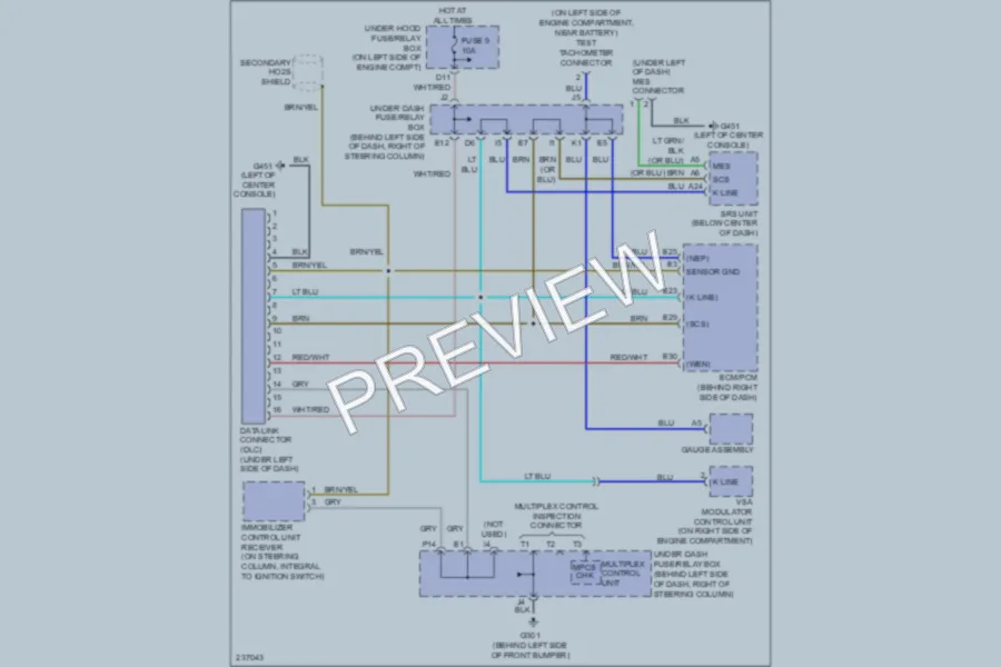 2006 Honda CRV Computer Data Lines wiring diagram preview