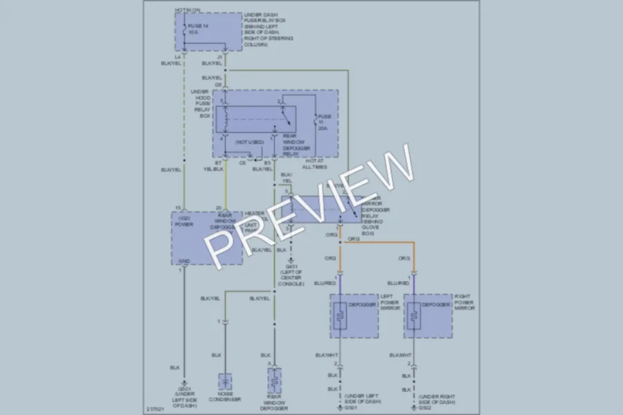 2006 Honda CRV Defoggers wiring diagram preview