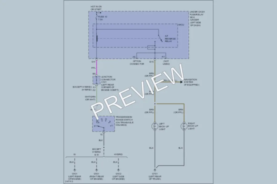 2006 Honda Civic Exterior Lights wiring diagram preview