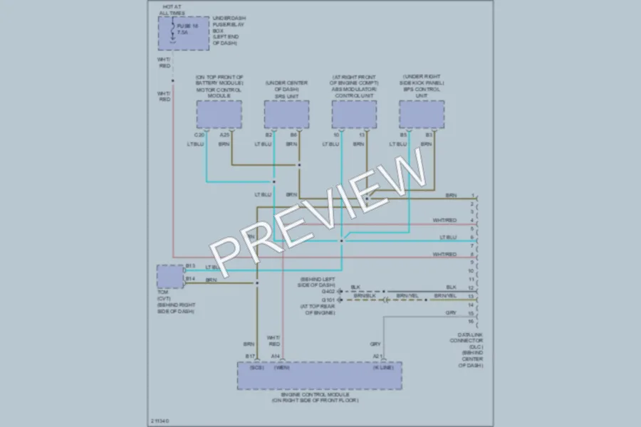 2006 Honda Insight Computer Data Lines wiring diagram preview