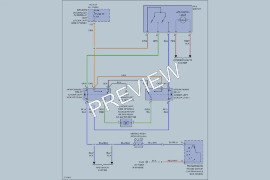 2006 Honda Odyssey Power Seats wiring diagram preview