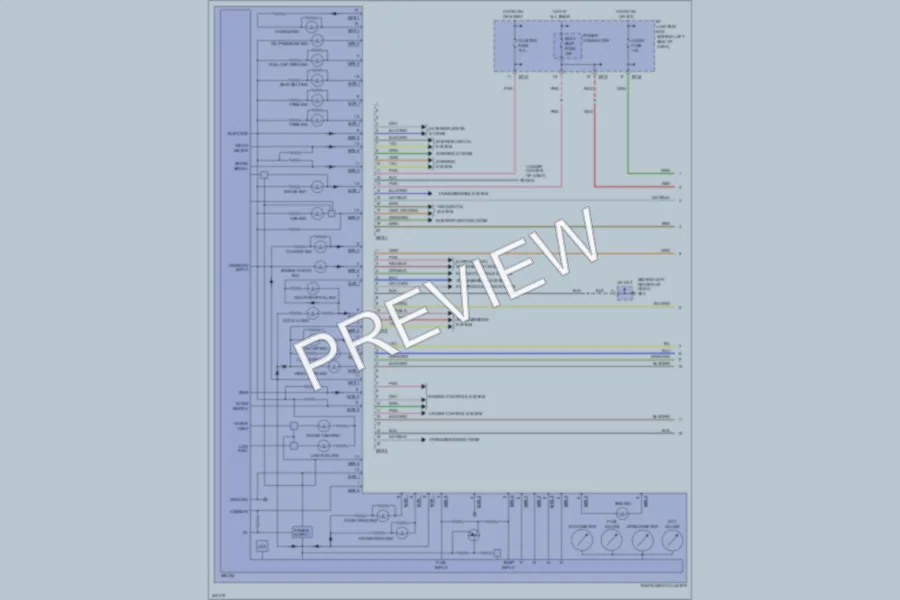 2006 Hyundai Accent Instrument Cluster wiring diagram preview