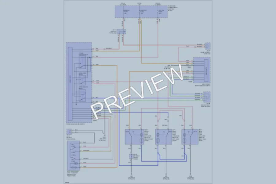 2006 Hyundai Azera Power Door Locks wiring diagram preview