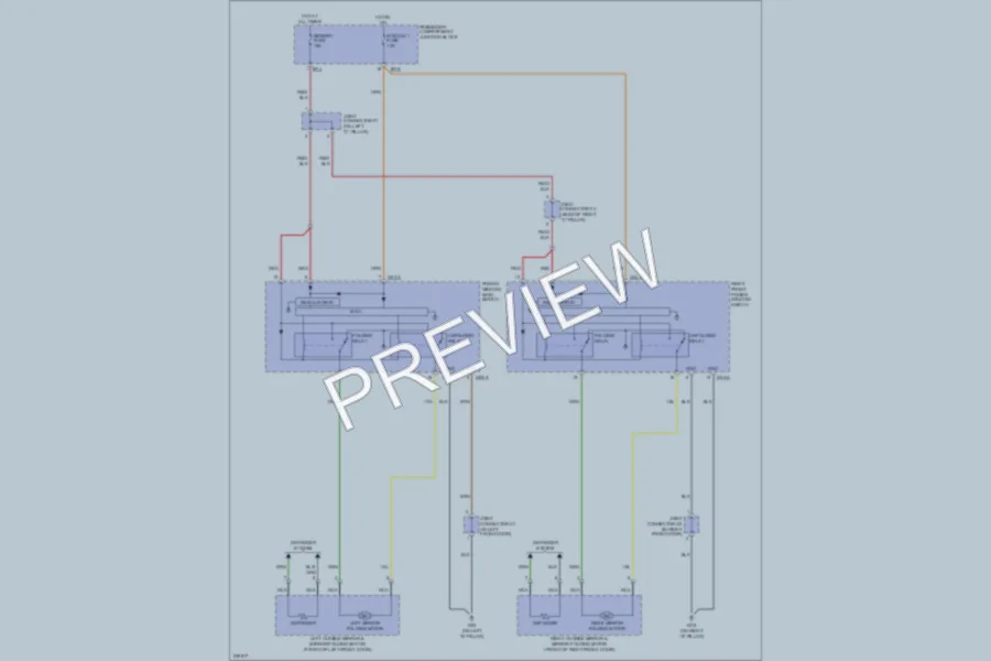 2006 Hyundai Azera Power Mirrors wiring diagram preview