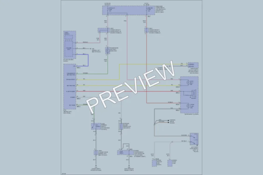 2006 Hyundai Azera Warning Systems wiring diagram preview