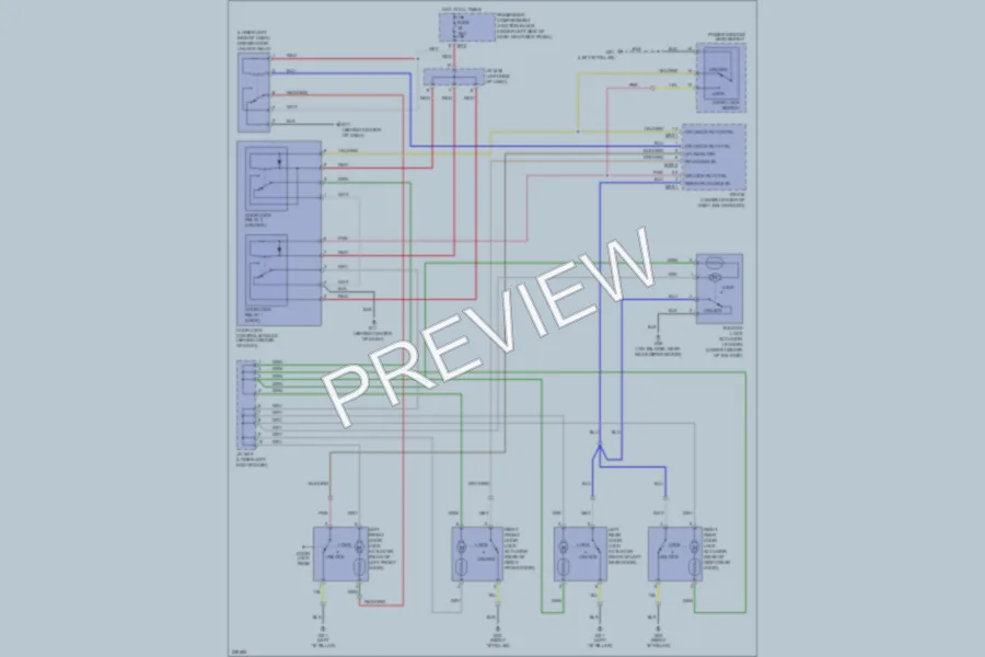 2006 Hyundai Elantra Power Door Locks wiring diagram preview