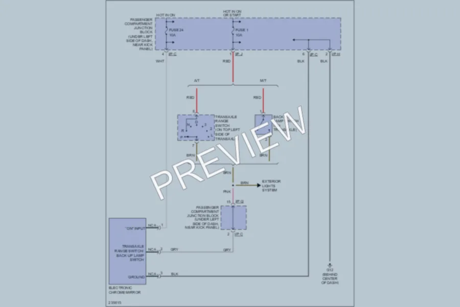 2006 Hyundai Elantra Power Mirrors wiring diagram preview
