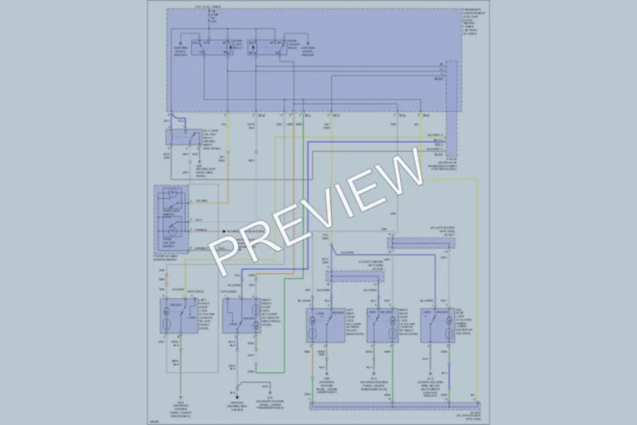 2006 Hyundai SantaFe Power Door Locks wiring diagram preview