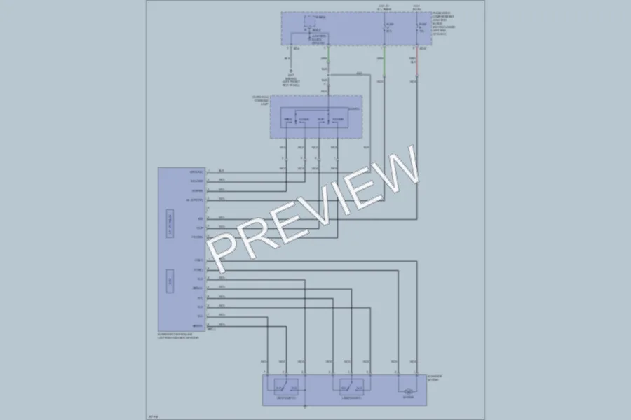 2006 Hyundai SantaFe Power Top Sunroof wiring diagram preview