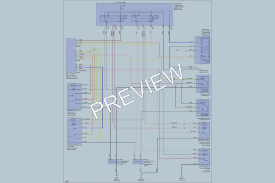 2006 Hyundai Sonata Power Door Locks wiring diagram preview