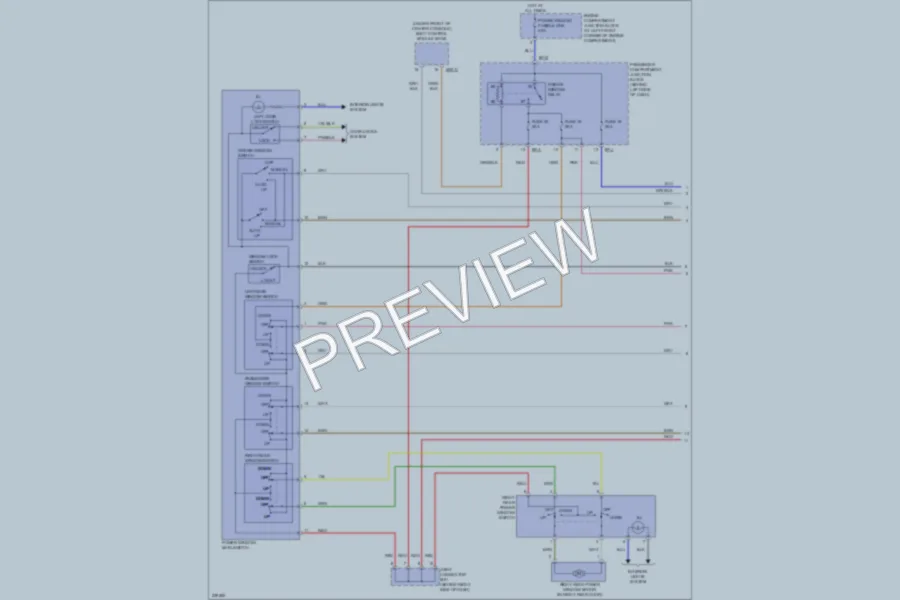 2006 Hyundai Sonata Power Windows wiring diagram preview