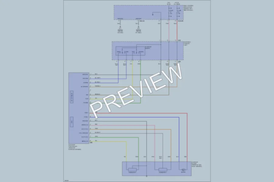 2006 Hyundai Tiburon Power Top Sunroof wiring diagram preview