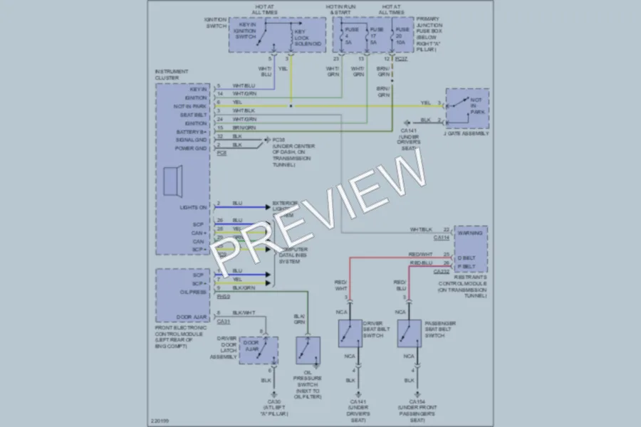 2006 Jaguar SType Warning Systems wiring diagram preview