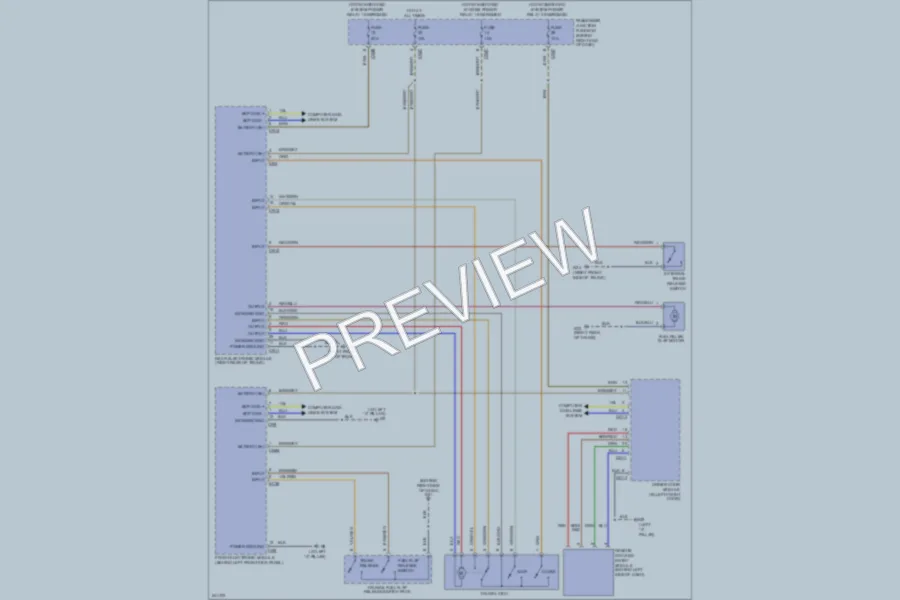 2006 Jaguar VandenPlas Trunk Tailgate Fuel Door wiring diagram preview