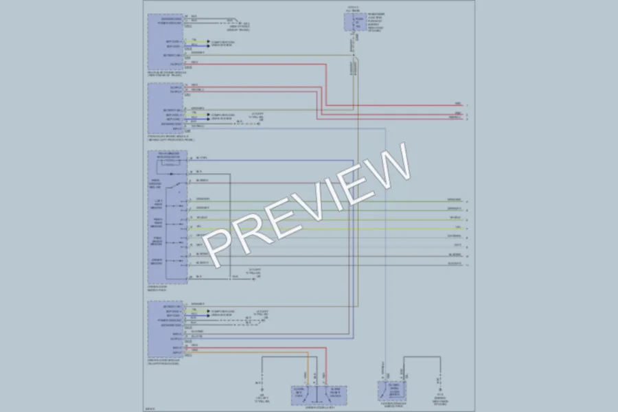 2006 Jaguar XJ8 Power Windows wiring diagram preview