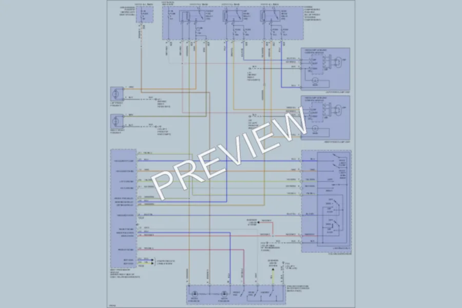 2006 Jaguar XK8 Headlights wiring diagram preview