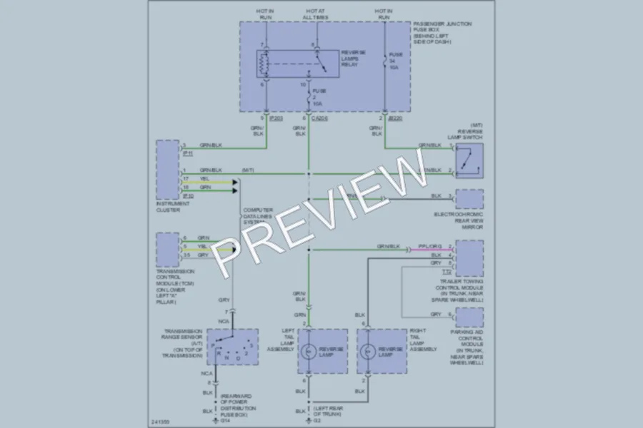 2006 Jaguar XType Exterior Lights wiring diagram preview
