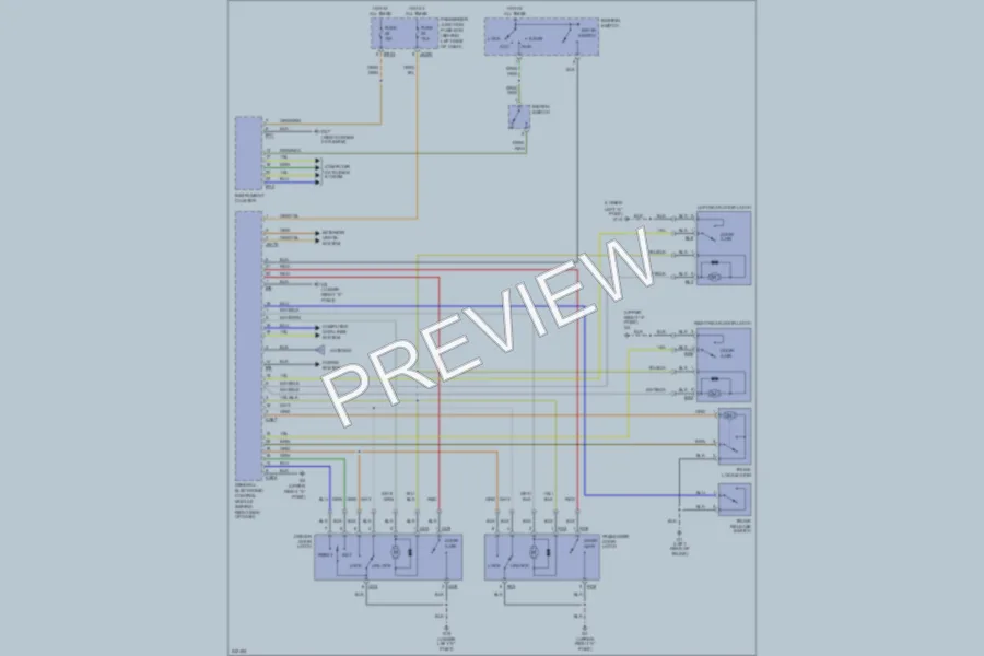2006 Jaguar XType Power Door Locks wiring diagram preview
