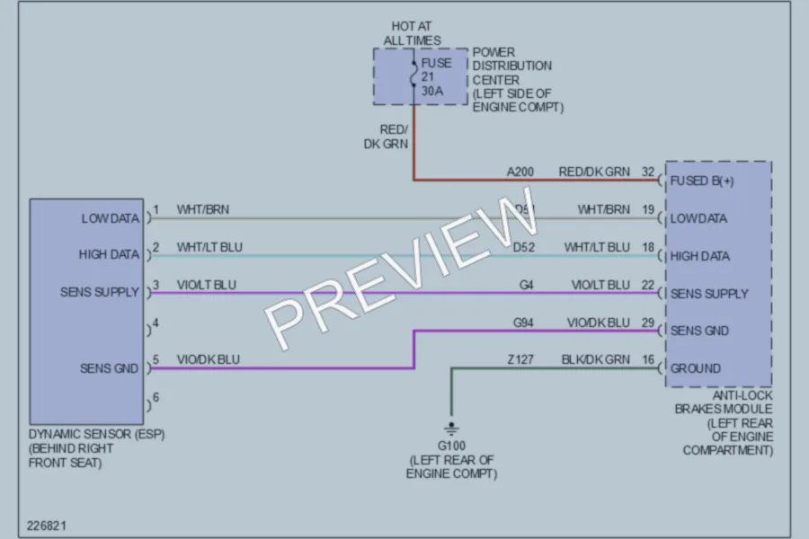 2006 Jeep GrandCherokee Electronic Power Steering wiring diagram preview