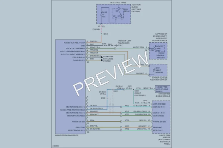 2006 Jeep GrandCherokee Power Mirrors wiring diagram preview