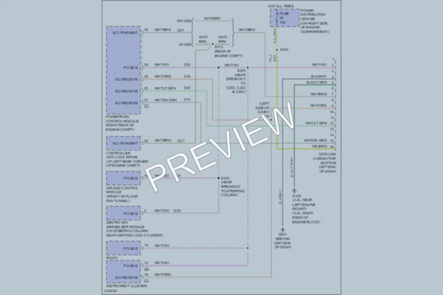 2006 Jeep Wrangler Computer Data Lines wiring diagram preview
