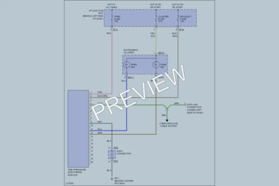 2006 Kia Optima Warning Systems wiring diagram preview