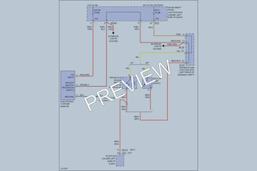 2006 Kia Spectra5 Power Mirrors wiring diagram preview