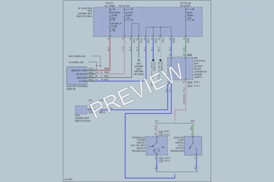 2006 Kia Sportage Power Mirrors wiring diagram preview