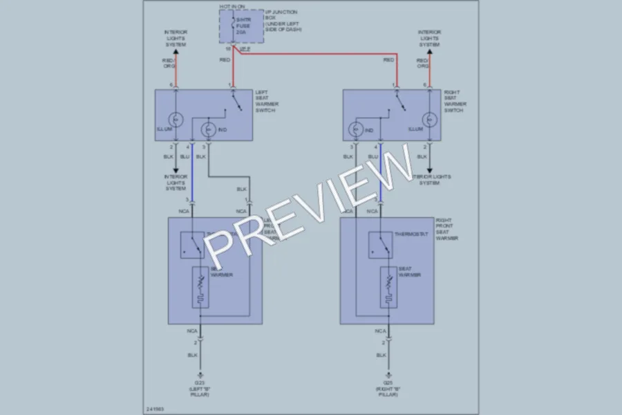 2006 Kia Sportage Power Seats wiring diagram preview