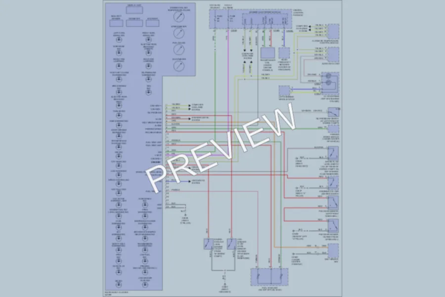2006 LandRover LR3 Instrument Cluster wiring diagram preview