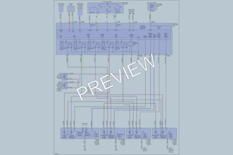 2006 LandRover LR3 Power Door Locks wiring diagram preview