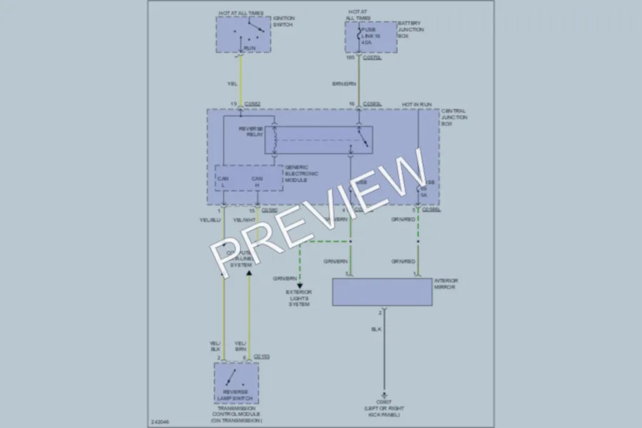 2006 LandRover LR3 Power Mirrors wiring diagram preview