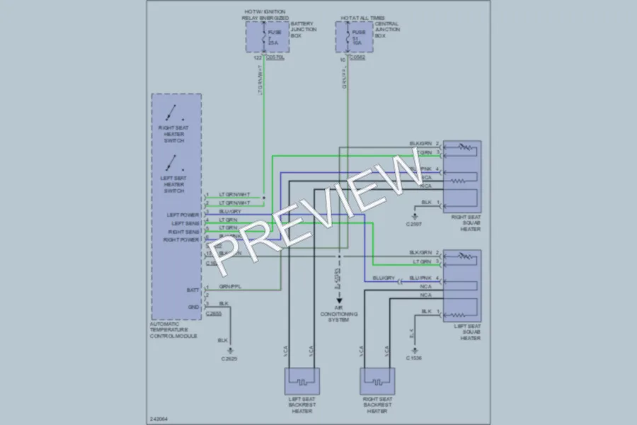 2006 LandRover LR3 Power Seats wiring diagram preview