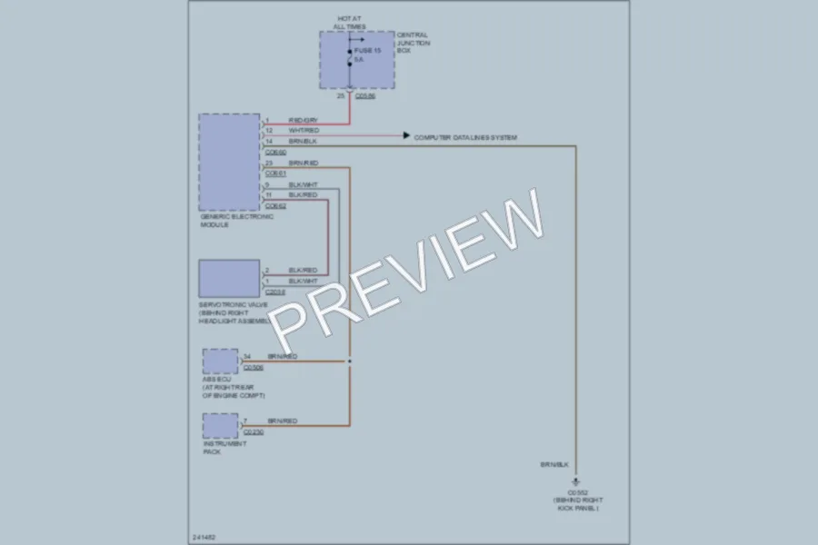 2006 LandRover RangeRover Electronic Power Steering wiring diagram preview