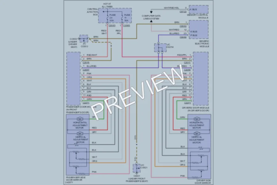 2006 LandRover RangeRover Memory Systems wiring diagram preview