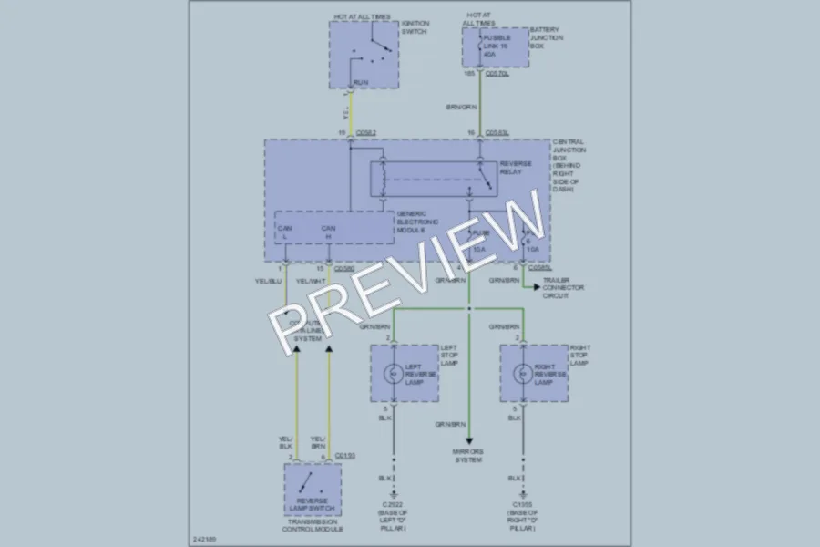 2006 LandRover RangeRoverSport Exterior Lights wiring diagram preview