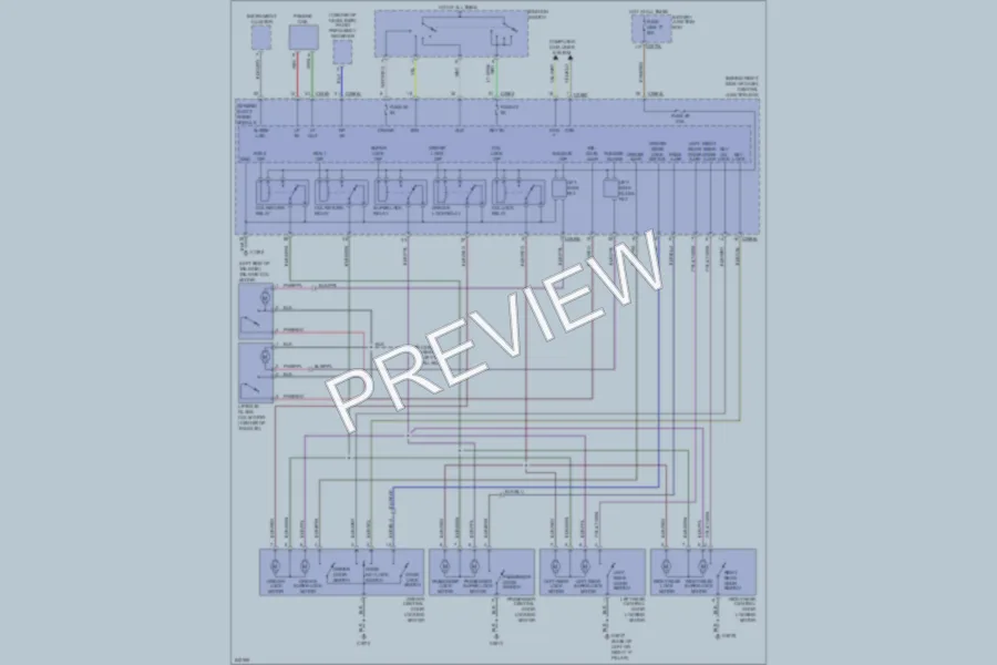 2006 LandRover RangeRoverSport Power Door Locks wiring diagram preview