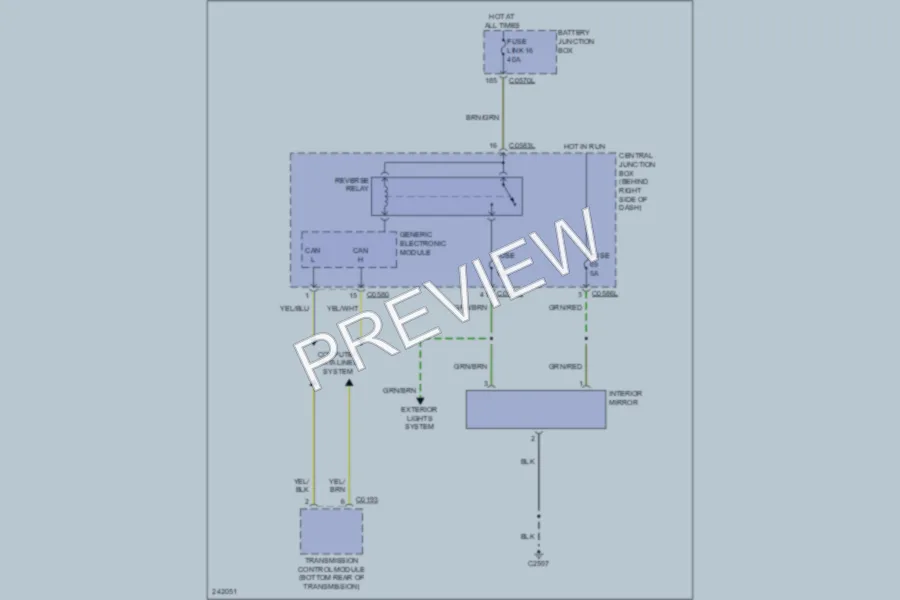 2006 LandRover RangeRoverSport Power Mirrors wiring diagram preview