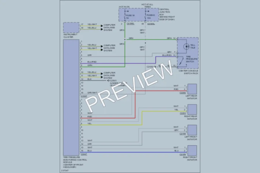2006 LandRover RangeRoverSport Warning Systems wiring diagram preview