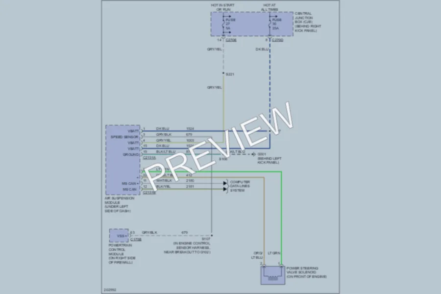 2006 Lincoln Navigator Electronic Power Steering wiring diagram preview