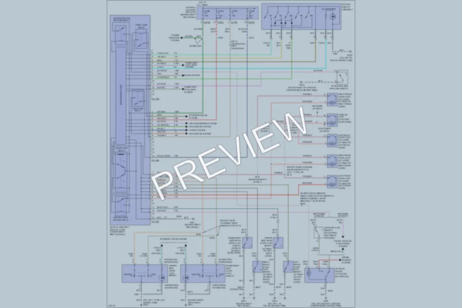 2006 Lincoln Navigator Power Door Locks wiring diagram preview