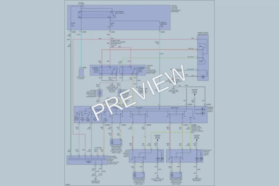 2006 Lincoln Navigator Power Windows wiring diagram preview