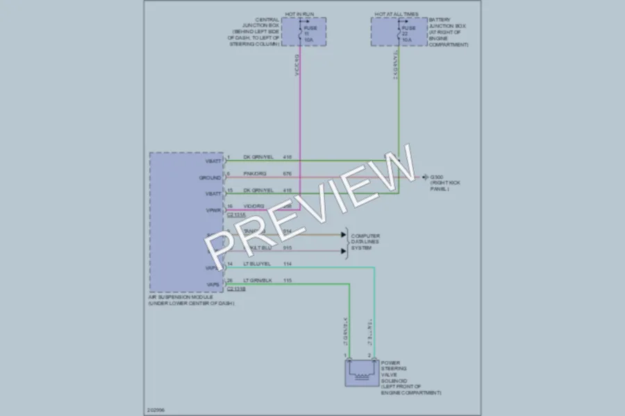 2006 Lincoln TownCar Electronic Power Steering wiring diagram preview