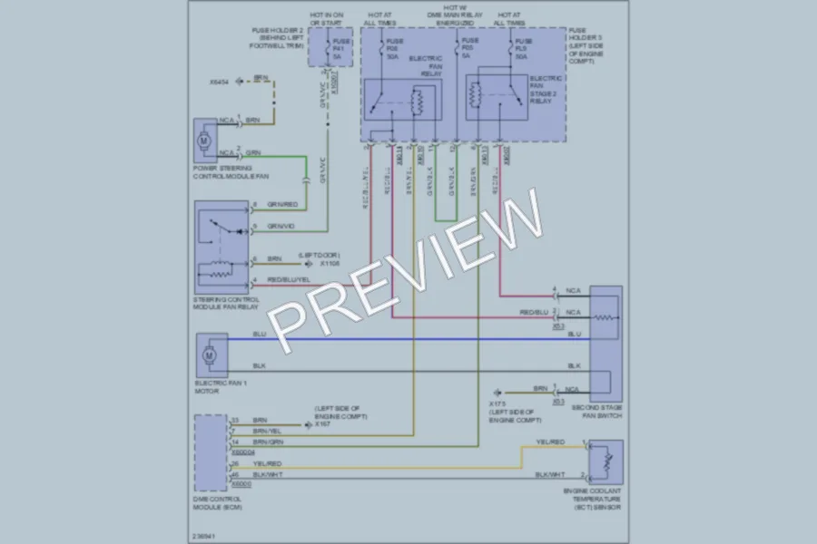 2006 MINI Cooper Cooling Fan wiring diagram preview